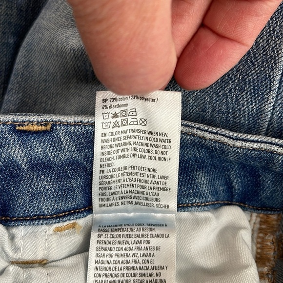 American Eagle The Dream Jean Curvy Super Hi-Rise Jegging Blue Light Wash 00 - Picture 10 of 12